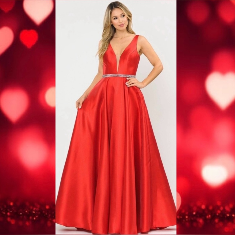 Ed Young 3X Long Red A-Line Gown